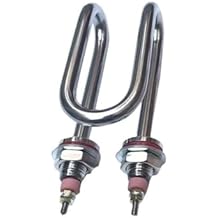 220V Heater Element Stainless Steel/Copper Immersion Water Boiler Heater Pipe Tubular Heating Resistor 2KW/2.5KW Cheerfully(Stainless Steel,2KW)