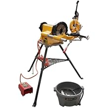 Steel Dragon Tools 300 Pipe Threading Machine with 811A Die Head, 418 Oiler, and 1206 Stand Compatible Replacement for 15682