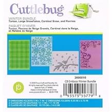 Cuttlebug Winter Bundle Embossing Folder Set Tartan Large Snowflakes Cardinal Snow and Flurries