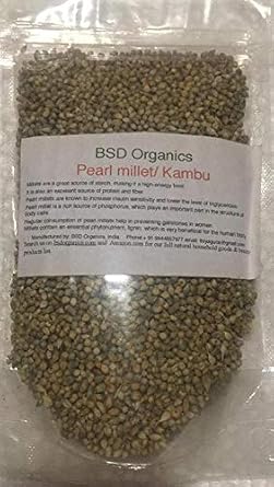 BSD Organics HealthY Pearl Millet/Kambu - 200 Gm / 7.05 Oz