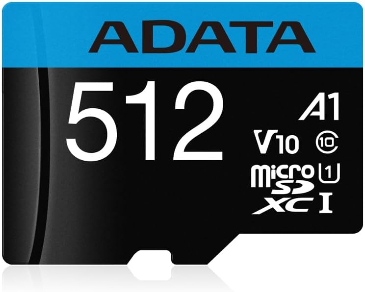 ADATA 512GB AData Premier microSDXC A1 UHS-1 CL10 Memory Card wSD Adapter 85MBsec