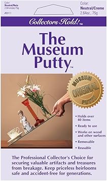 Quakehold Collectors Hold Museum Putty ,Silver ,2 Pack