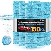 Sukh 150 Car Windshield Washer Tablets - Washer Fluid Tablets Glass Cleaner Concentrate Car Windshield Wiper Fluid Car Windshield Cleaner