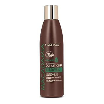 KATIVA Macadamia Hydrating Conditioner, 8.45 Fl Oz - Moisturizes and Strengthens Dry Hair with Organic Macadamia Oil, Sulfate Free, Gluten Free, Paraben Free